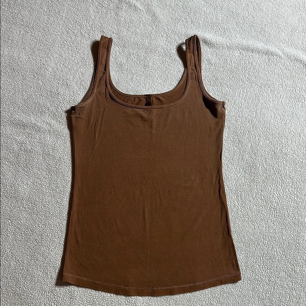 SKIMS by Kim Kardashian Brown Fitted Tank Top